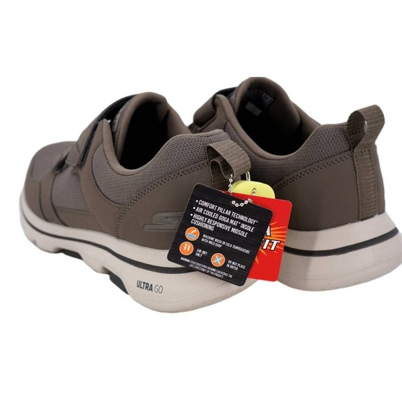 Skechers Mens Gowalk 5 Wistful Sneakers Gray Walking Low Top Comfort 104E New